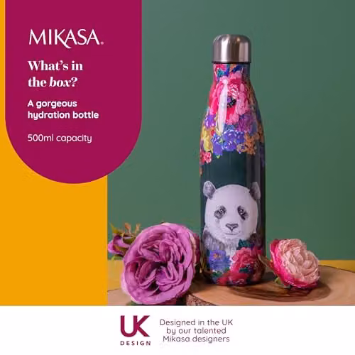 Mikasa Wild at Heart Multicolour Vacuum Insulated Stainless Steel Water Bottle, 500 ml – 2