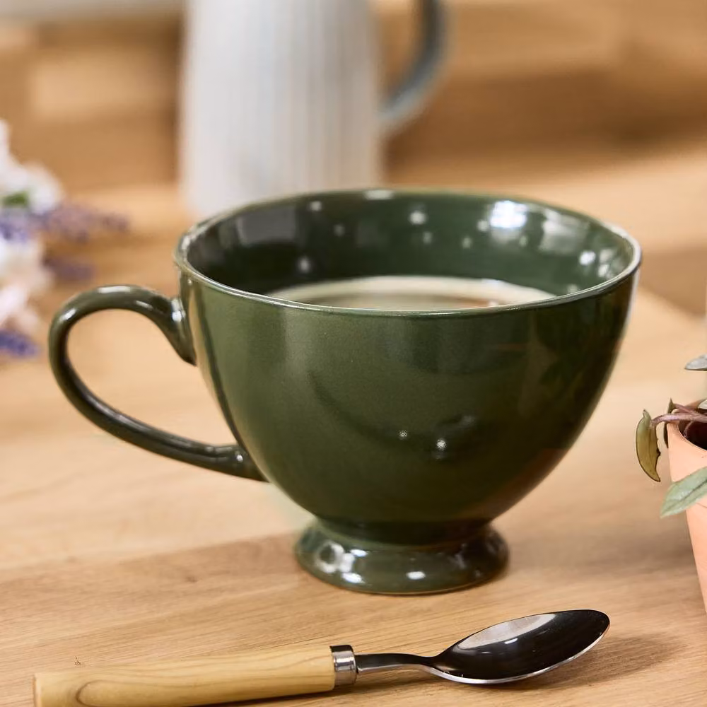 Dibor Set of 4 Montmartre Ceramic Tea Cups and Coffee Mugs in Green – 3