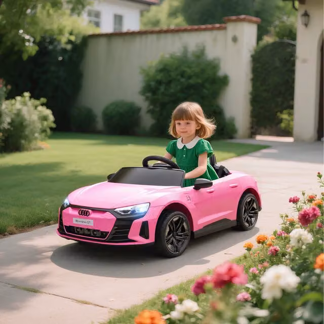 HOMCOM Audi Licensed 12V Kids Electric Ride-On Car in Pink