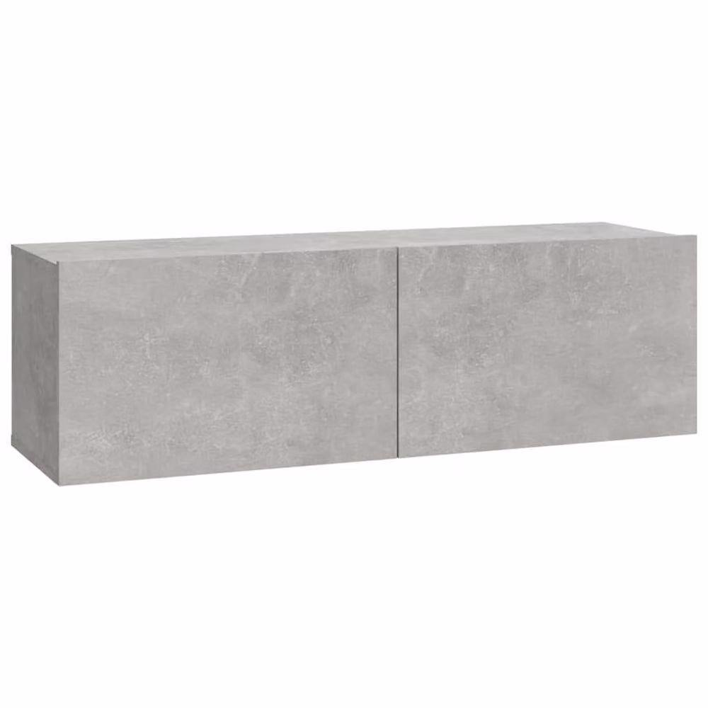 Berkfield Home Set of 4 Wall Mounted TV Cabinets in Concrete Grey, W/D/H: 100 x 30 x 30 cm – 3