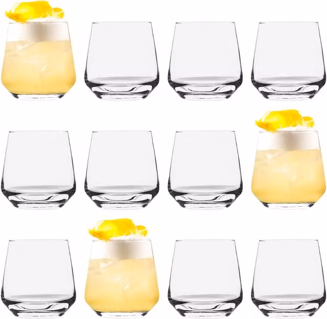 Argon Tableware Tallo Whisky Tumbler Glasses, Clear, 345ml, Pack of 12
