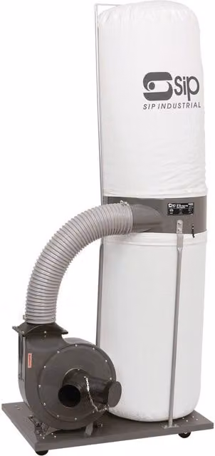 SIP 2HP Single Bag Dust Collector in Silver and Multicolour, W: 90 cm, D: 100 cm, H: 190 cm – 1