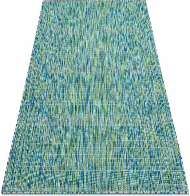 RugsX Modern Fisy Blue Multicolour Flat Weave Rug, W: 140 cm, L: 190 cm – 1