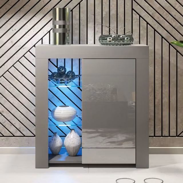 Creative Furniture Serene Sideboard in Dark Grey with Integrated Lighting