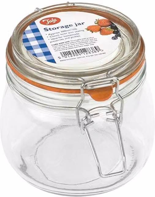 Tala Multicolour Glass Preserving Jar with Clamp, 500ml