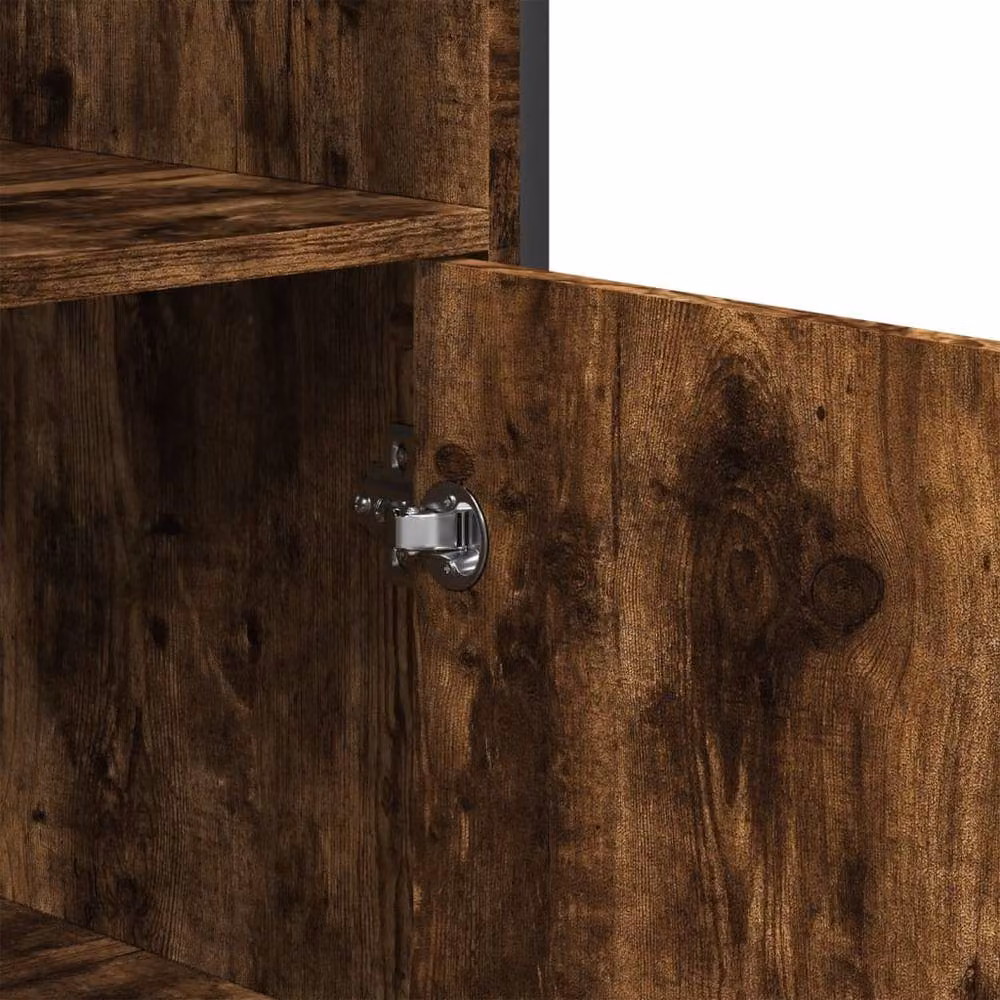 Berkfield Home Highboard in Smoked Oak, Brown, W/D/H: 79.5 x 35.5 x 137.5 cm – 4