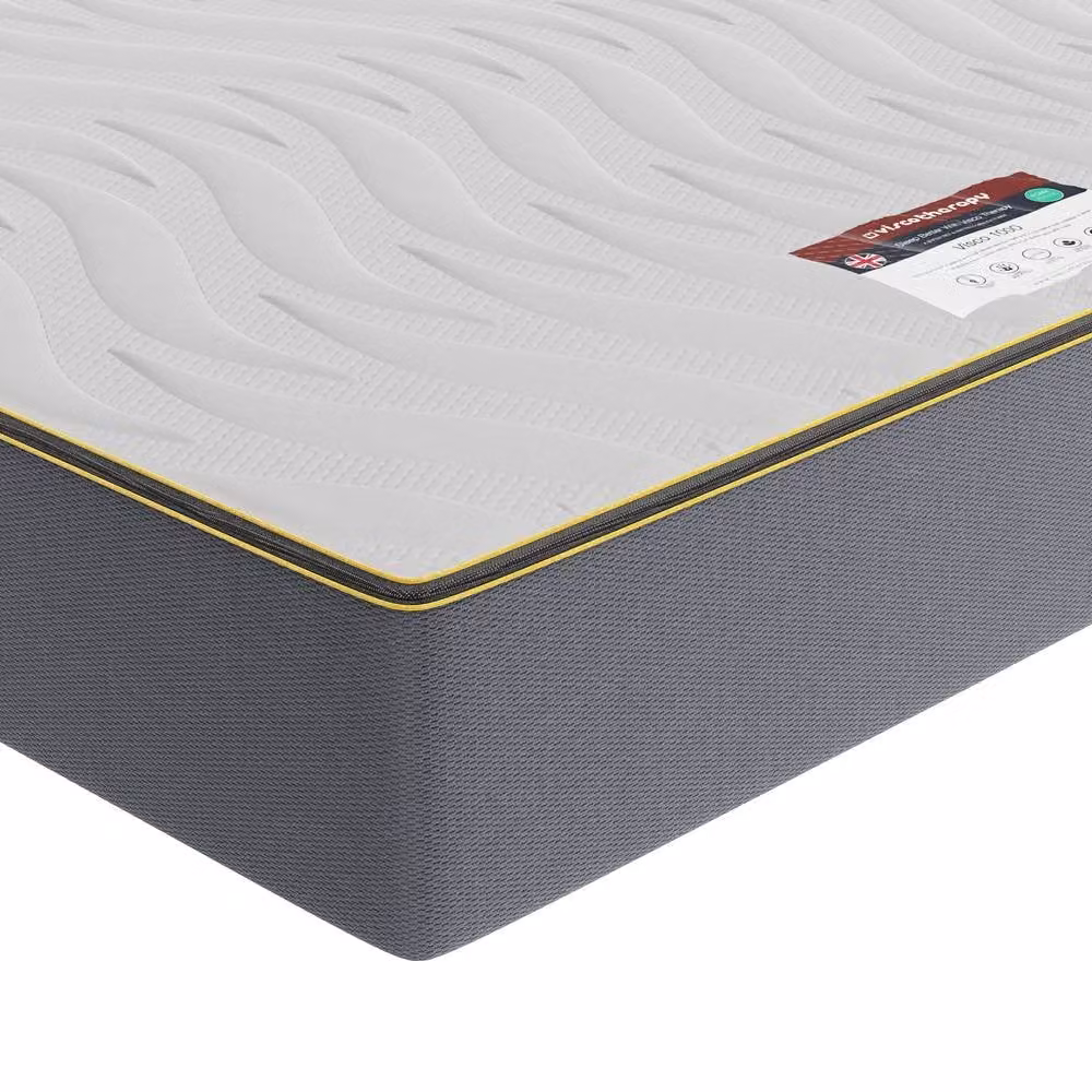 Rest Relax Visco Therapy Bliss Ortho Gel Memory Foam Mattress, Super King, White, H 25 cm x W 200 cm x D 200 cm – 3