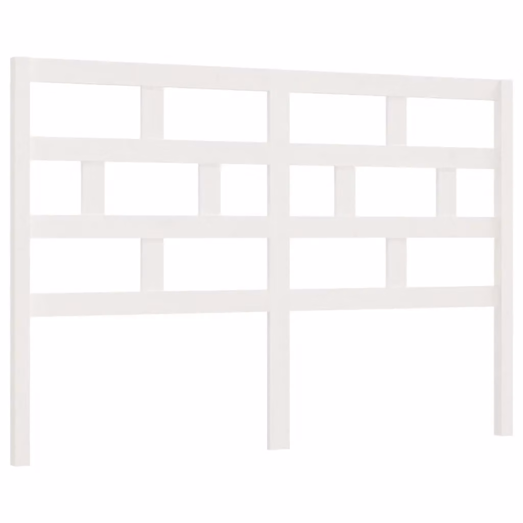 Berkfield Home White Solid Pine Wood Bed Headboard, W: 146 cm, D: 4 cm, H: 100 cm – 2