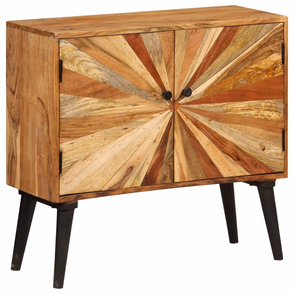 Berkfield Home Mid-Century Solid Mango Wood Sideboard in Brown, W/D/H: 85 x 30 x 75 cm – 2
