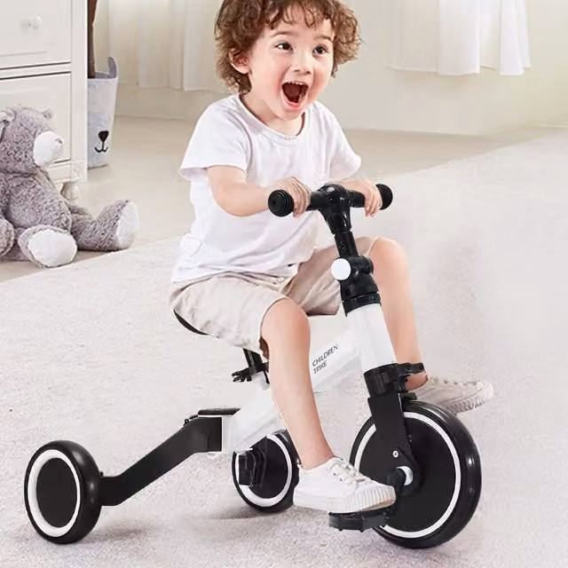 Costway 3-in-1 Convertible Toddler Tricycle and Balance Bike in White