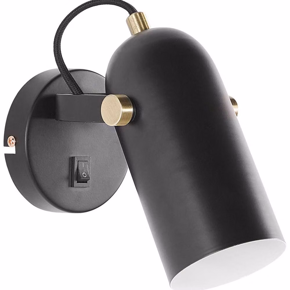 Wyld and Coco Black Metal Industrial Adjustable Wall Lamp – 2