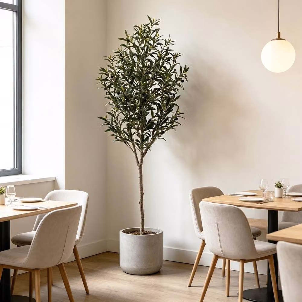 CASSILANDO Lifelike Artificial Olive Tree in Green, Height: 150 cm – 5