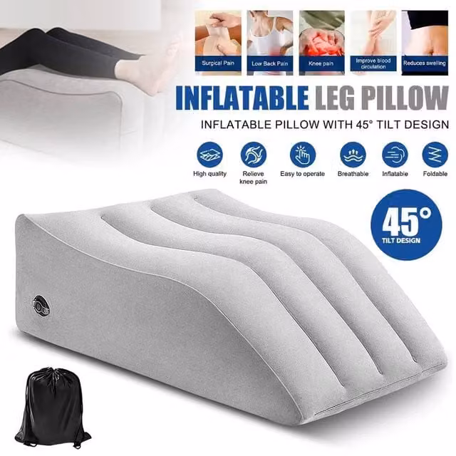 PAWNORA Grey Wedge Pillow for Leg and Foot Elevation to Relieve Back Pain – 1