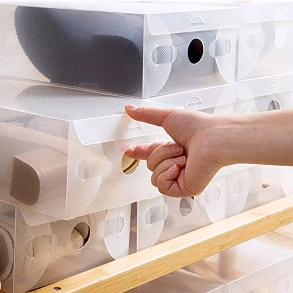 Havendro 22-Piece Stackable Clear Plastic Shoe Storage Box Organiser Set – 2