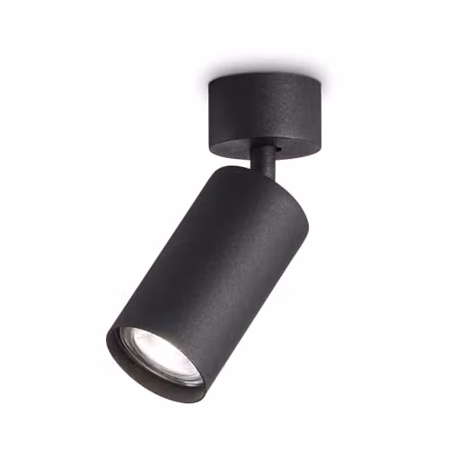 Ideal Lux Dynamite Black Modern Cylinder Ceiling Spotlight Lamp with GU10 Socket