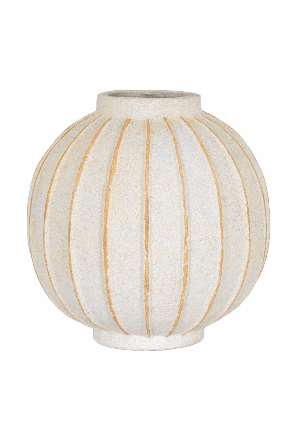 KDMD Grove Large Round Ceramic Globe Vase in White – 3