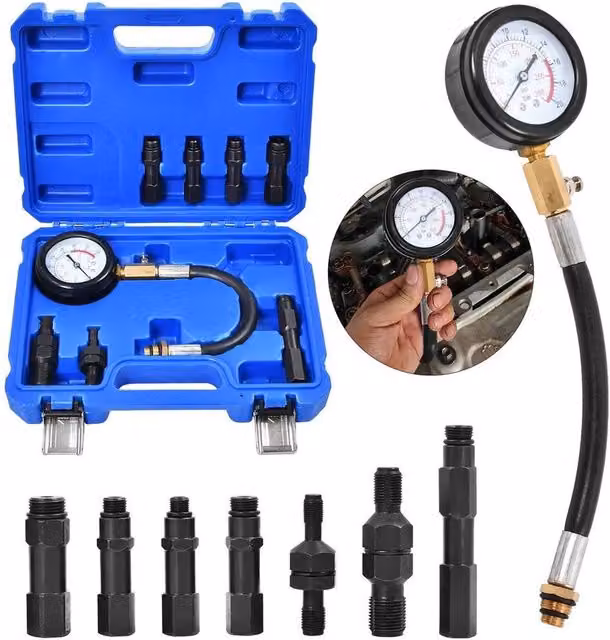 SPETLEK Petrol Engine Compression Tester for Automotives, Black, W: 100 cm, D: 40 cm – 1