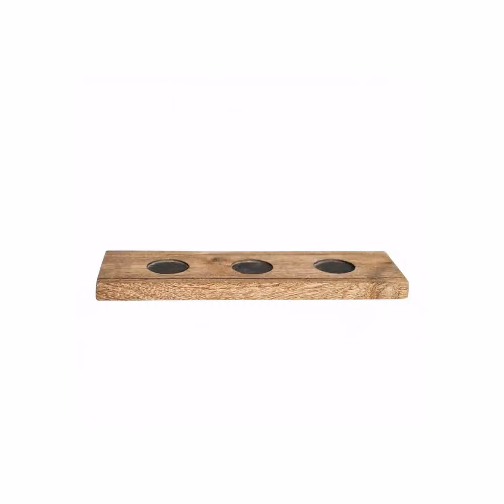 Lemon Pavilion Furniture and Decor Rustic Advent Christmas Candle Holder with Tealight Accessories, Black and Multicolour, W/D/H: 28 x 9 x 13.5 cm – 2