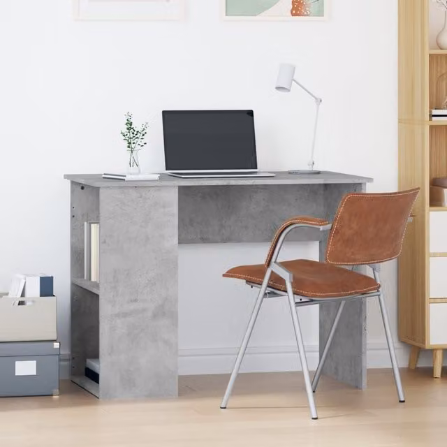 Berkfield Home Computer Desk in Grey, W/D/H: 100 x 55 x 75 cm – 1