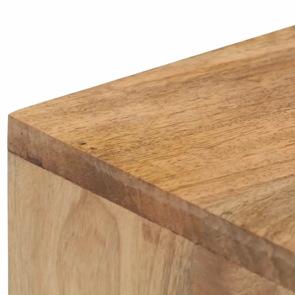 Berkfield Home Rustic Solid Mango Wood Console Table, Brown, W/D/H: 90 x 45 x 75 cm – 3