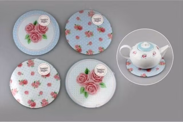 KDMD Afternoon Tea Trivet Teapot Stand, 5 Pack, Multicolour, Round, Non-Slip – 1