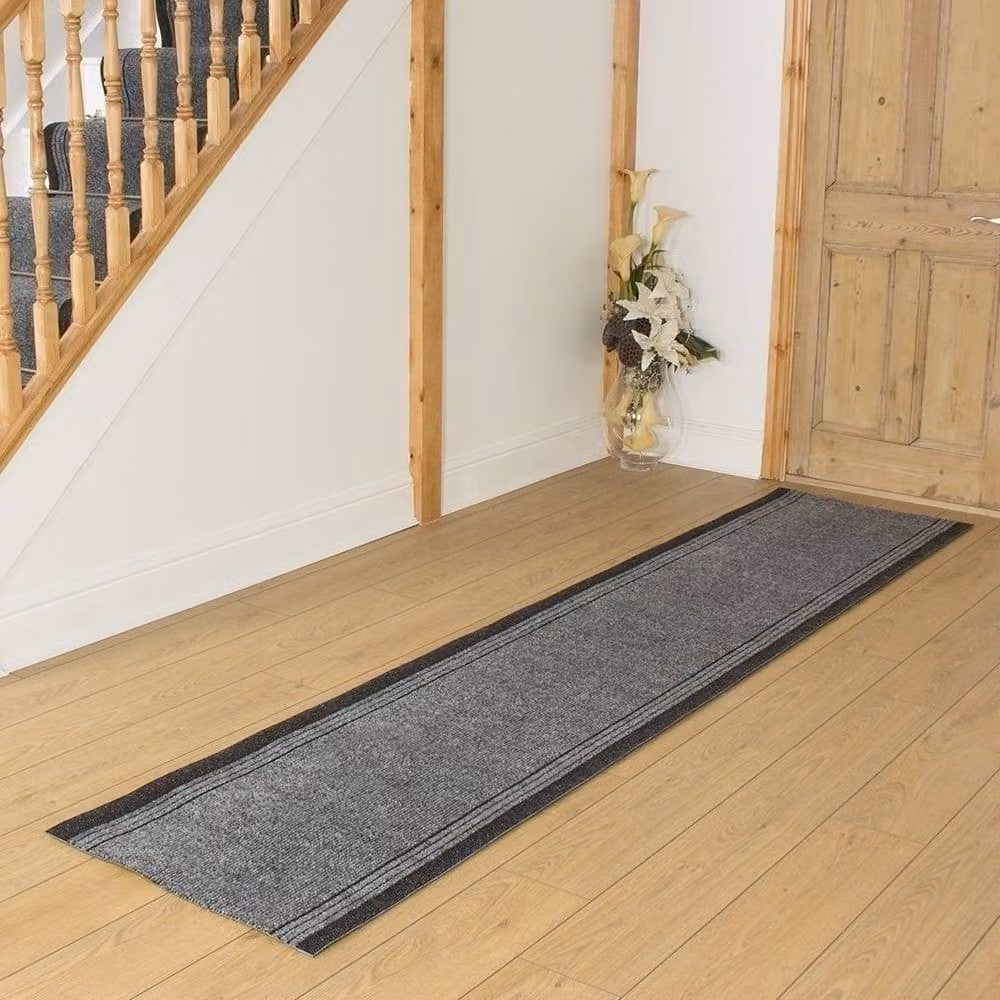 runrug Inca Hallway Carpet Runner Rug in Grey, W: 80 cm x L: 150 cm – 4