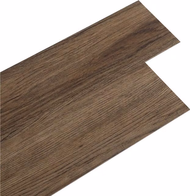 Garden Sanctuary Rustic Wood Look Self-Adhesive Vinyl Plank Flooring in Brown