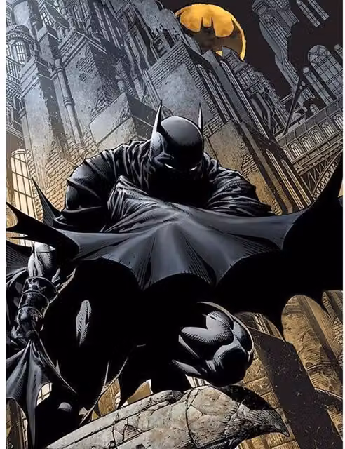 Batman Night Watch Canvas Print in Jet Black