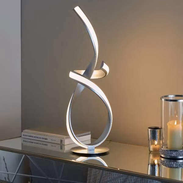 Pagazzi Zkylar LED Table Lamp in Silver and White – 1
