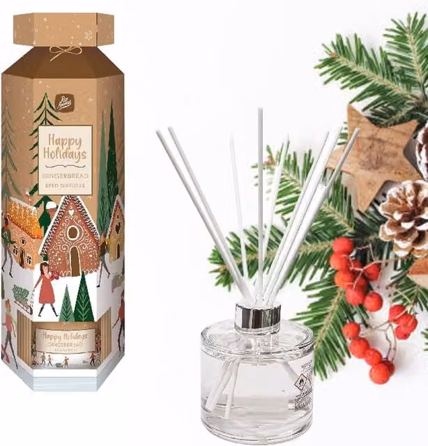 Pan Aroma Gingerbread Scented Reed Diffuser, 100ml, Multicolour