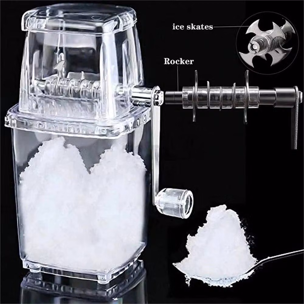 SPETLEK Hand-Cranked Manual Mini Ice Crusher in Transparent Grey – 2