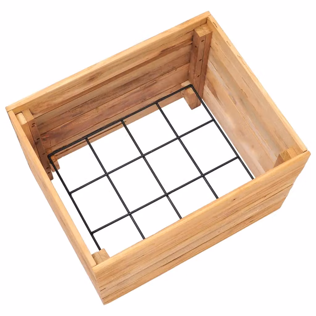 Berkfield Home Raised Bed in Brown Solid Wood and Steel, W/D/H: 50 x 40 x 38 cm – 2