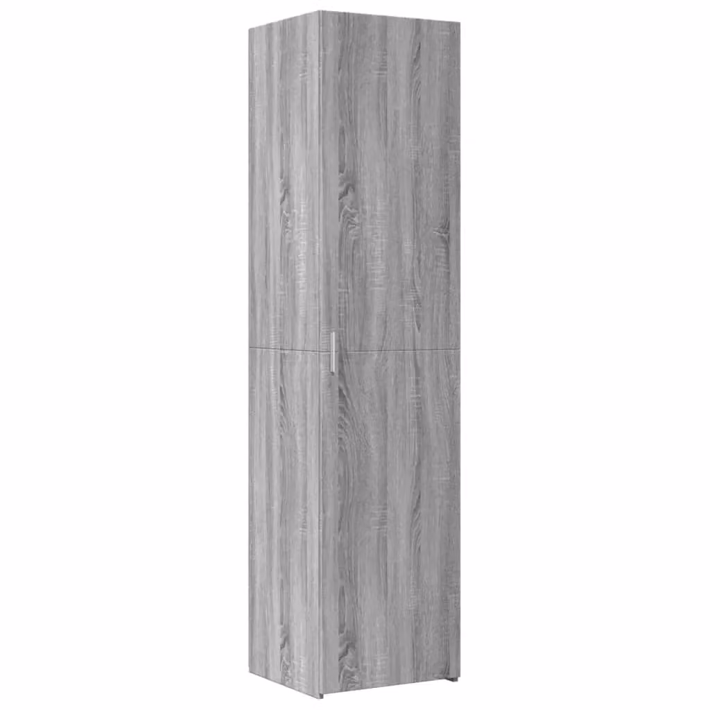 Berkfield Home Grey Sonoma Modern Wall Mounted Highboard, H 185 x W 45 x D 42.5 cm