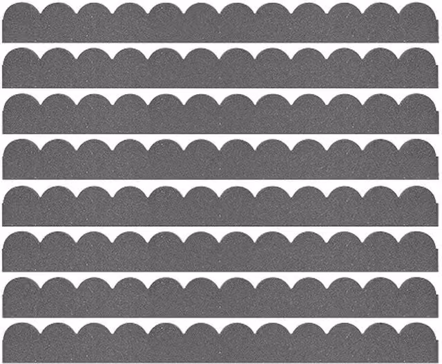 Garden Gear Flexi Curve Scallop Border Edging in Grey Rubber