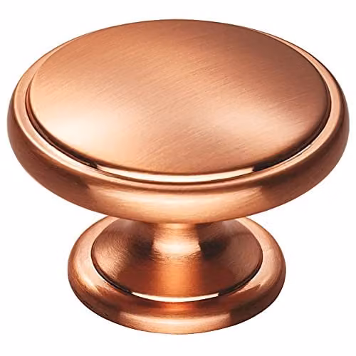 Loops Ring Domed Cupboard Door Knob in Satin Copper – 1
