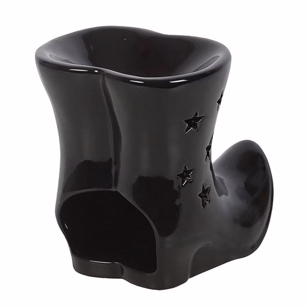 Something Different Witch Boots Ceramic Oil Burner in Black, H 13.7 cm x W 13.6 cm x D 11.6 cm – 2