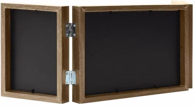 Berkfield Home Trifold Photo Frame Collage in Brown, W: 20 cm, H: 15 cm – 1