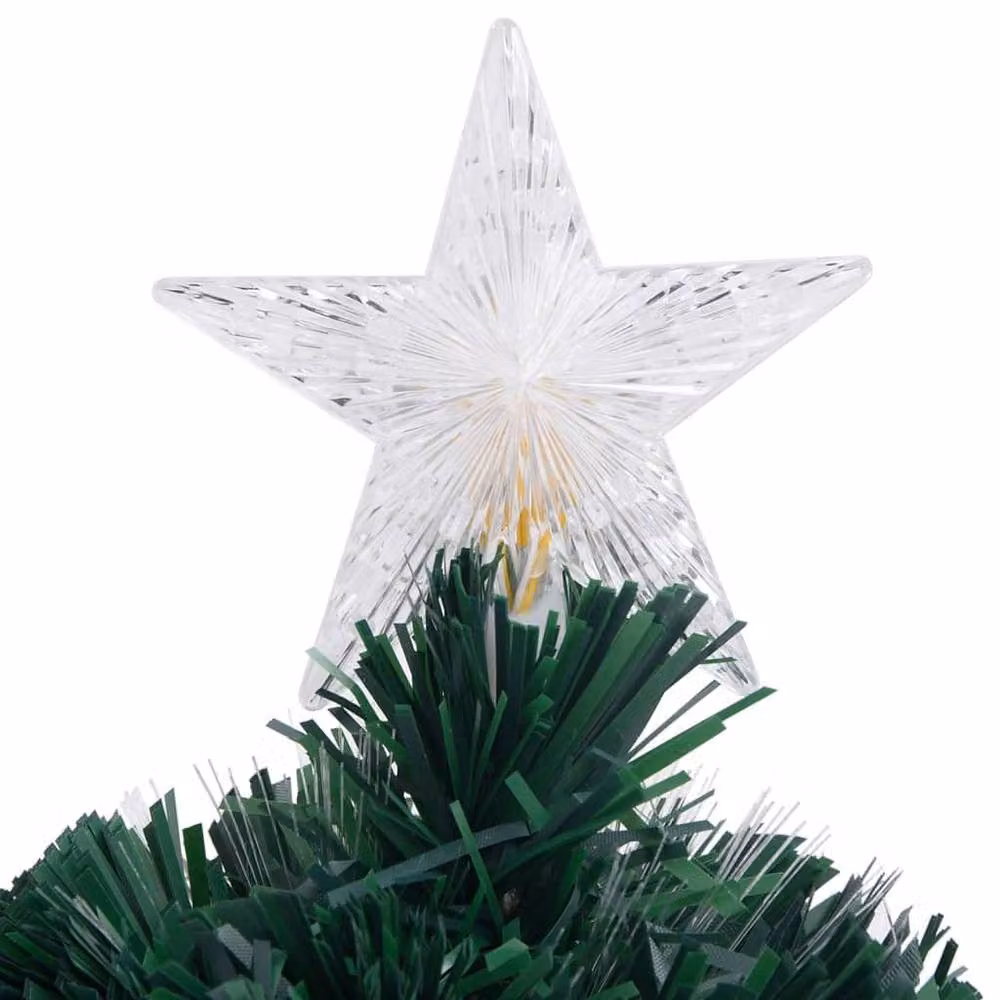 Berkfield Home Green Pre-lit Fibre Optic Tabletop Christmas Tree with Stand, Height: 64 cm – 3