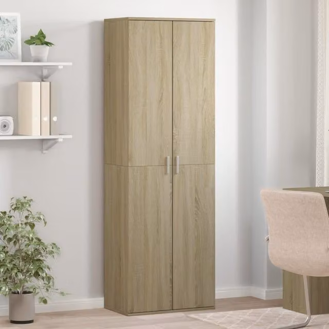 Berkfield Home Sonoma Oak Highboard in Brown, W/D/H: 60 x 35 x 180 cm – 1