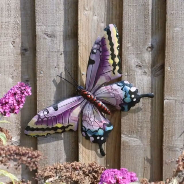 Betley Butterfly Metal Wall Decoration in Purple