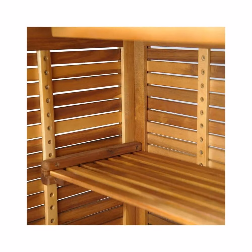 Berkfield Home Beautiful 3 Piece Garden Bar Set in Brown Solid Acacia Wood – 3
