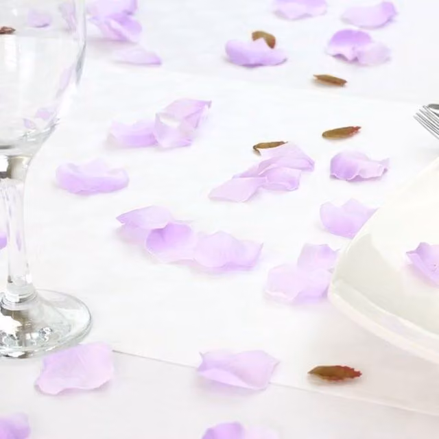 Kingsbury Gifts Silk Rose Petal Table Confetti in Purple and Pink