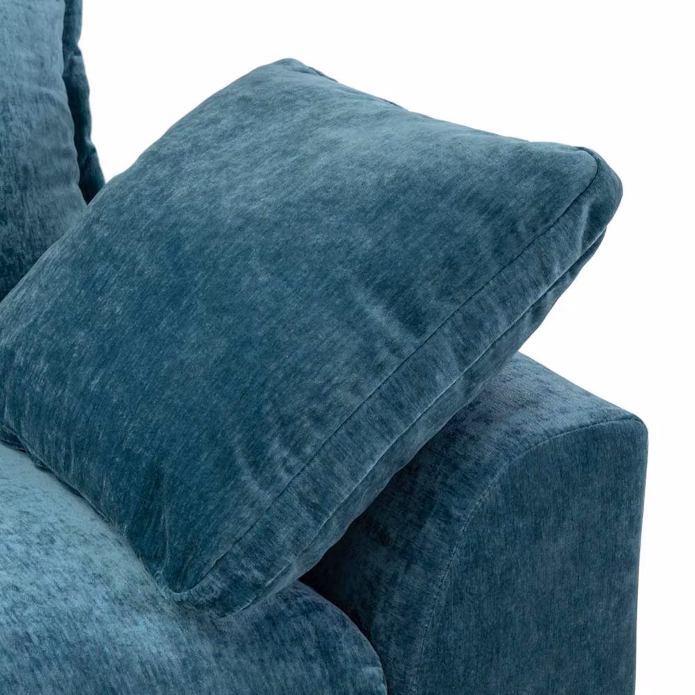 Furnishings For Less UK Colby 5 Seater L Shaped Corner Sofa in Petrol Fabric – 4