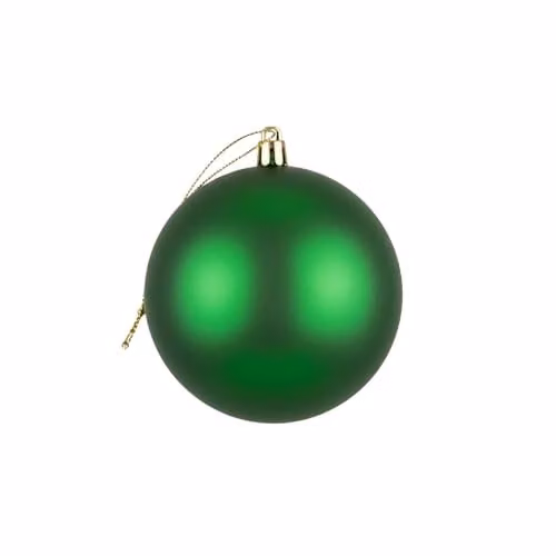 Shatchi 25cm Round Green Plastic Christmas Bauble Hanging Ornament – 1