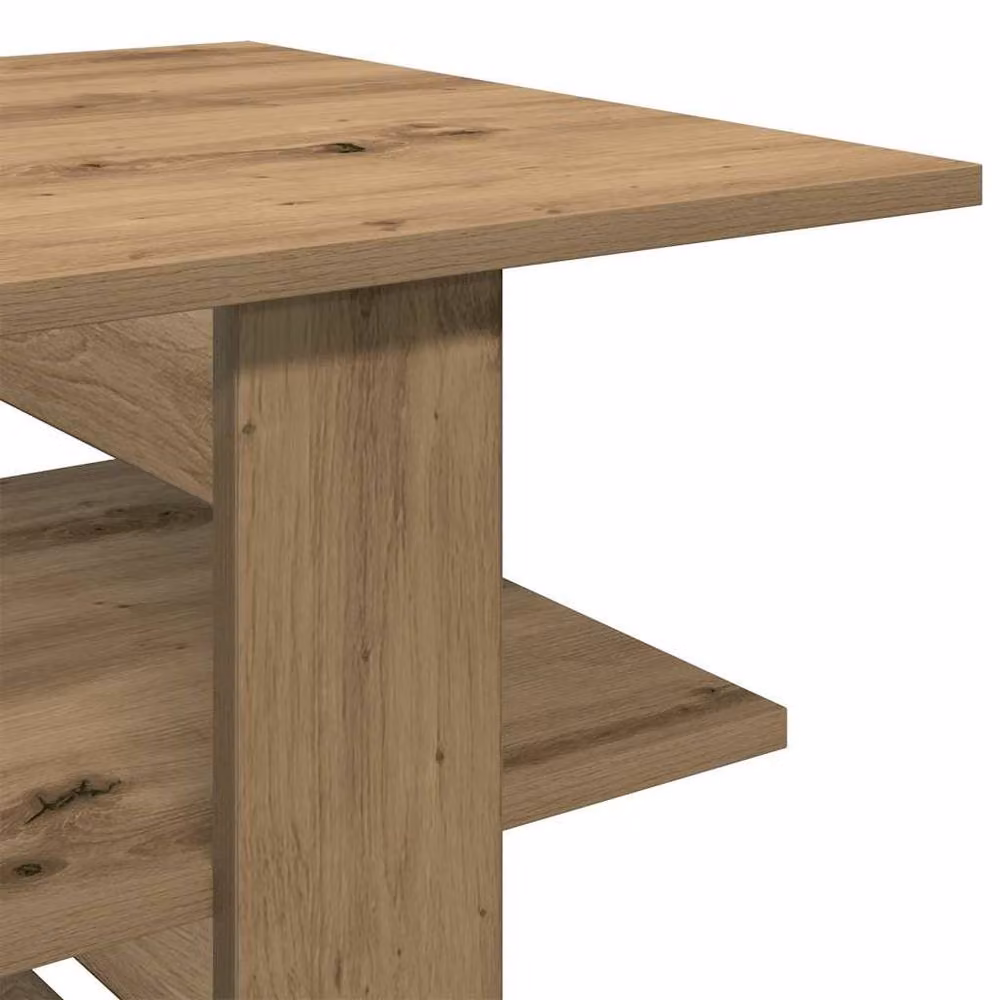 Berkfield Home Artisan Oak Decorative Coffee Table in Brown, W/D/H: 102 x 55 x 42 cm – 4