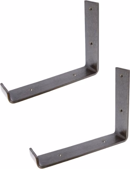 Hammer and Tongs Iron Scaffold Board Shelf Bracket, Grey, Pack of 2, Diameter: 23.5 cm