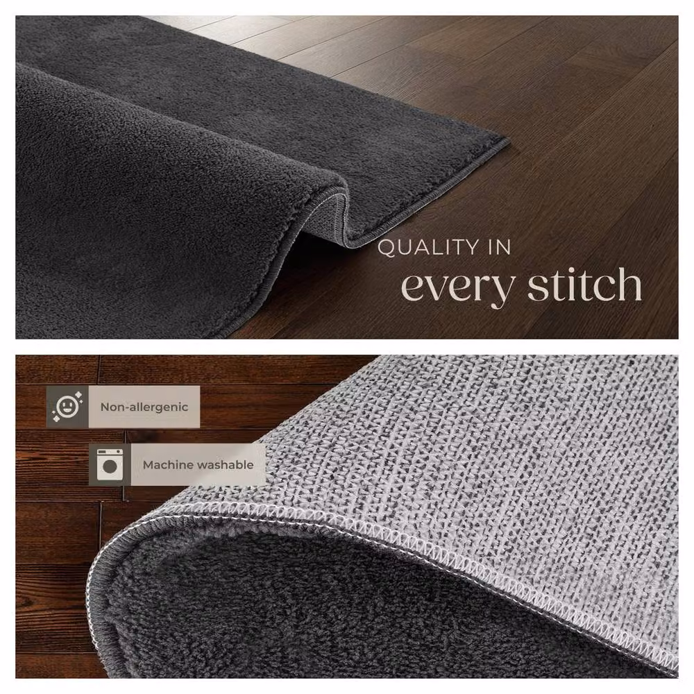 tectake Rug Zonelle, Anthracite Grey, W/D: 120 x 170 cm – 5