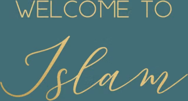 Peacock Supplies Luxury Foiled Welcome to Islam Greeting Card in Green and Gold