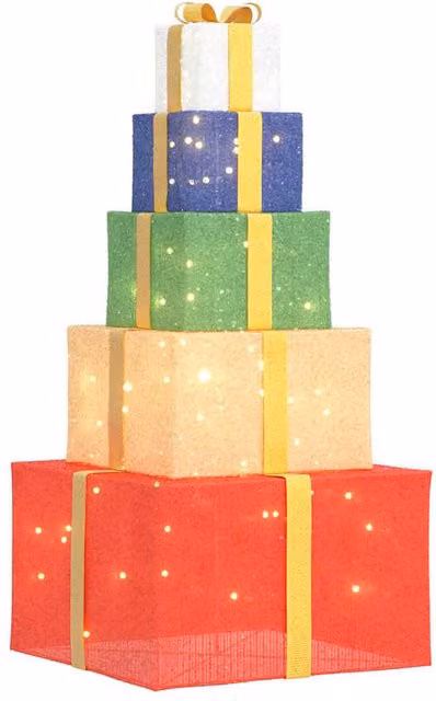 Berkfield Home Christmas Decoration Gift Box with 250 Warm White LEDs – 1