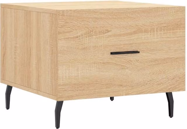 Berkfield Home Sonoma Oak Coffee Table in Light Brown, W/D/H: 50 x 50 x 40 cm – 1